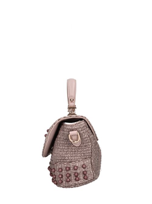 Borsa MALIBU in ecopelle e rafia LA CARRIE | 141M-GM-600-RAEROSA